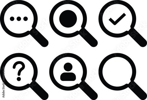 Search Icon vector illustration. Magnifier or loupe sign. Magnifier loupe sign, isolated on transparent background.
