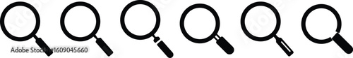 Search Icon vector illustration. Magnifier or loupe sign. Magnifier loupe sign, isolated on transparent background.
