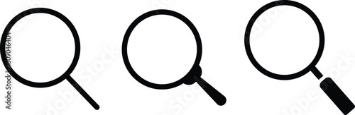 Search Icon vector illustration. Magnifier or loupe sign. Magnifier loupe sign, isolated on transparent background.
