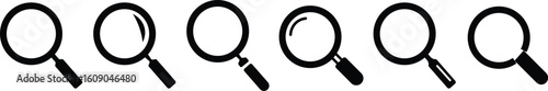 Search Icon vector illustration. Magnifier or loupe sign. Magnifier loupe sign, isolated on transparent background.
