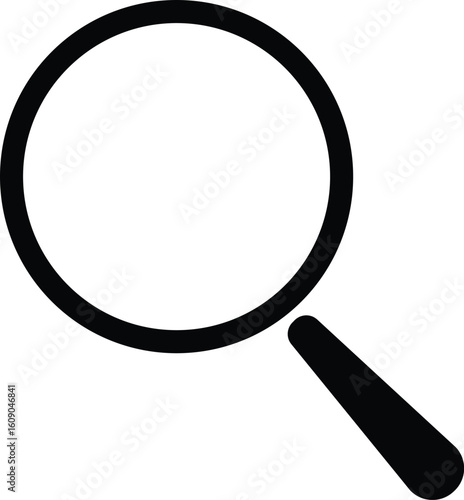 Search Icon vector illustration. Magnifier or loupe sign. Magnifier loupe sign, isolated on transparent background.
