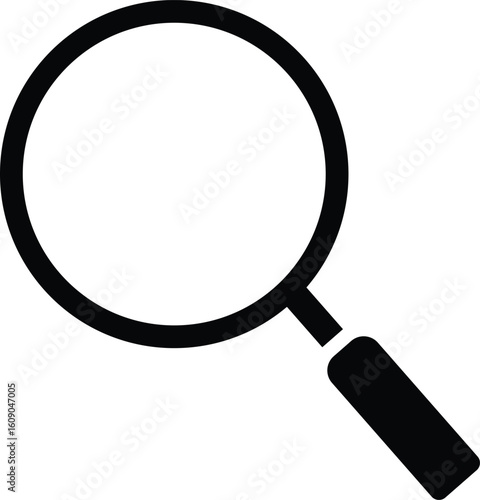 Search Icon vector illustration. Magnifier or loupe sign. Magnifier loupe sign, isolated on transparent background.
