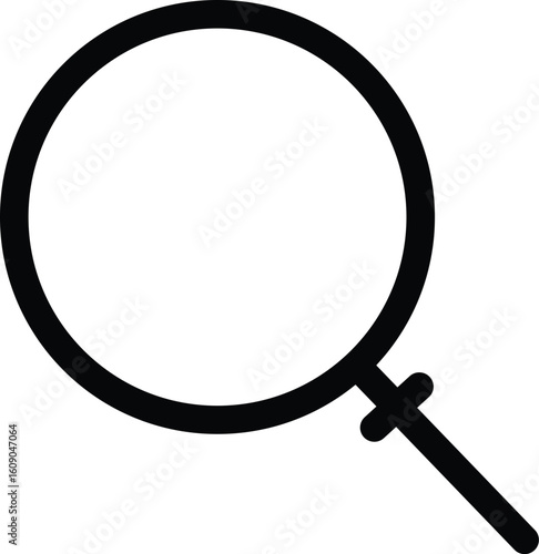 Search Icon vector illustration. Magnifier or loupe sign. Magnifier loupe sign, isolated on transparent background.
