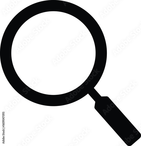 Search Icon vector illustration. Magnifier or loupe sign. Magnifier loupe sign, isolated on transparent background.
