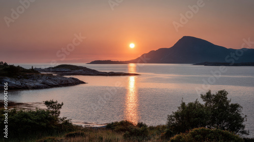 capture breathtaking beauty of sunsets in northern norway where sun drapes sky in vibrant hues