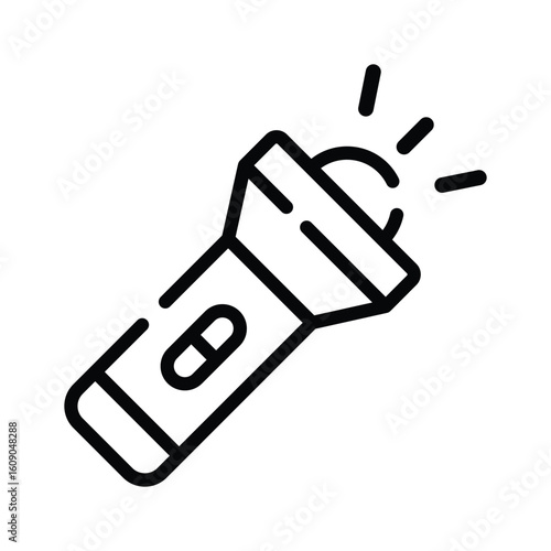 Trendy outline style icon of handheld excavation torch