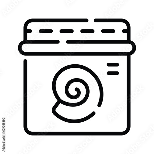 Trendy linear icon of curled ancient fossil shell
