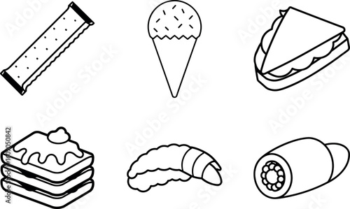 Breakfast and Brunch Food Doodle Icons