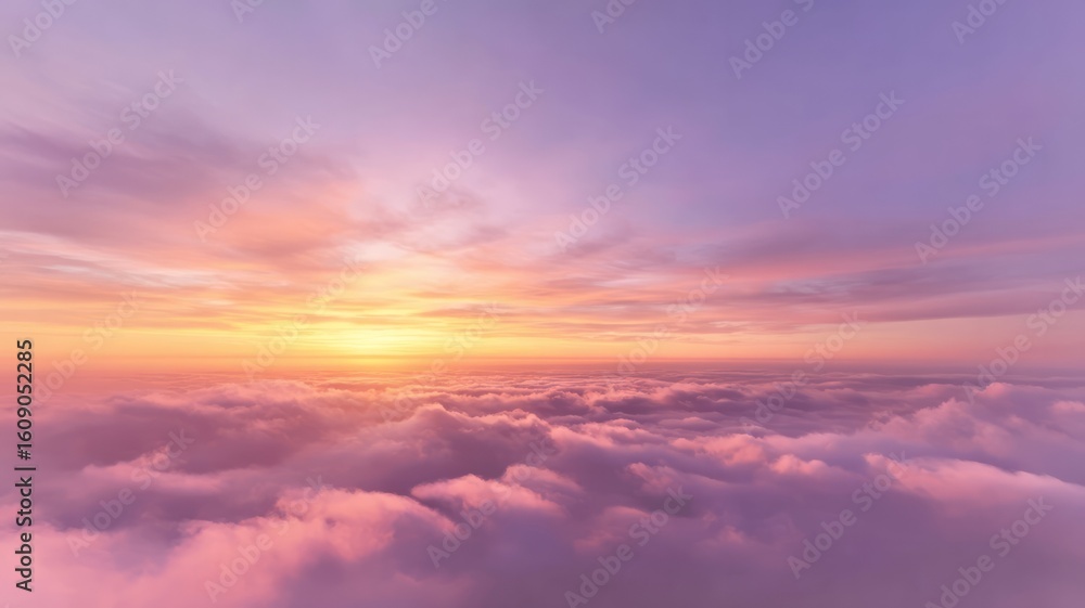 Dreamy cloudscape at sunrise with pastel tones. AI image Dreamy cloudscape at sunrise with pastel tones. AI image