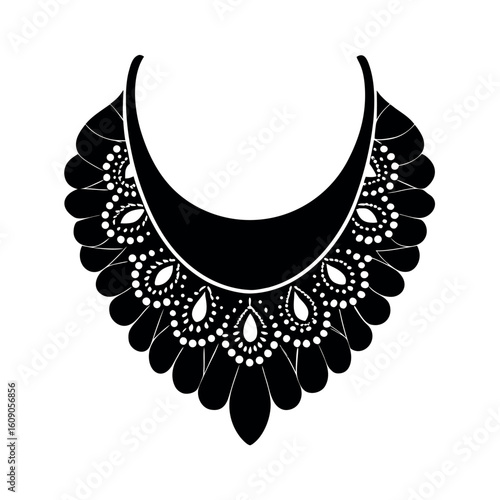 bib necklace vector design