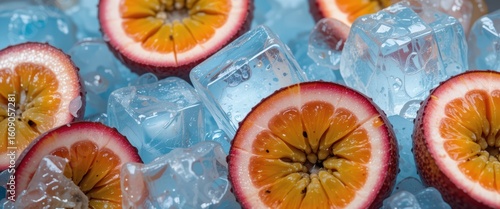 Crisp Refreshment Passion Fruit Ice Cubes Summer Chill