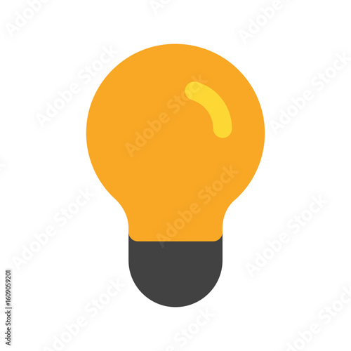 lightbulb flat icon