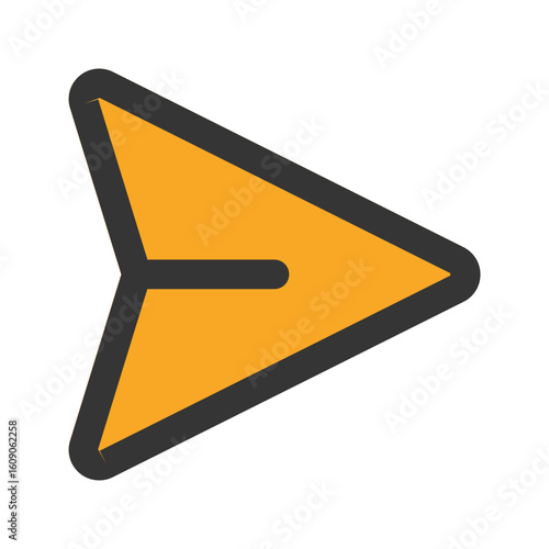 send flat line icon