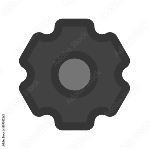 settings flat line icon