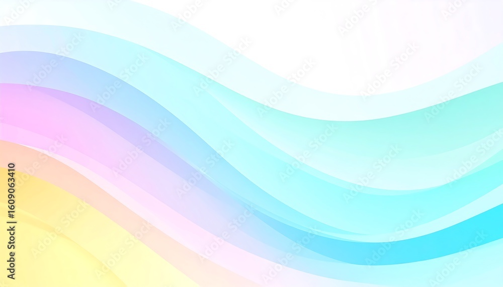 Fototapeta premium Abstract, soft, pastel-colored wavy lines