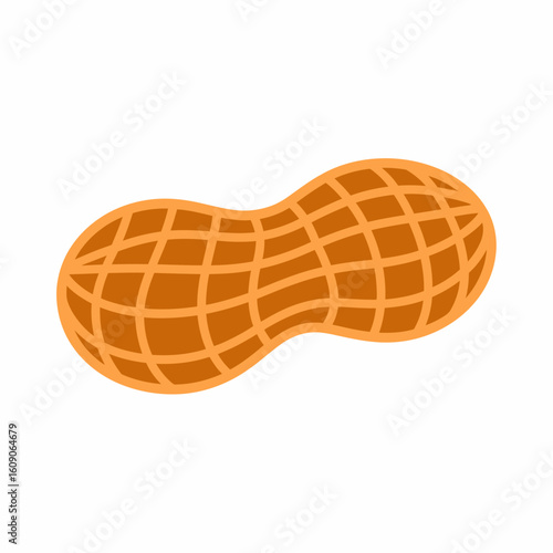 Isolated Peanut Illustration on White Background Delicious Nutritious Snack Food and Healthy Vegetarian Vegan Source of Protein