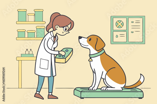 vet and dog