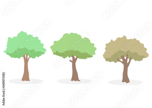 Trees Vector Asset Pack – Editable Tree Elements for Nature and Landscape Design