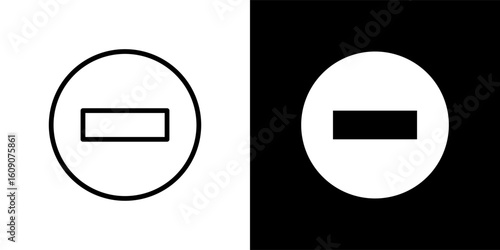 minus icon a vector illustration