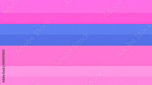 Bisexual Pride Flag with Horizontal Stripes in Pink and Blue Ton