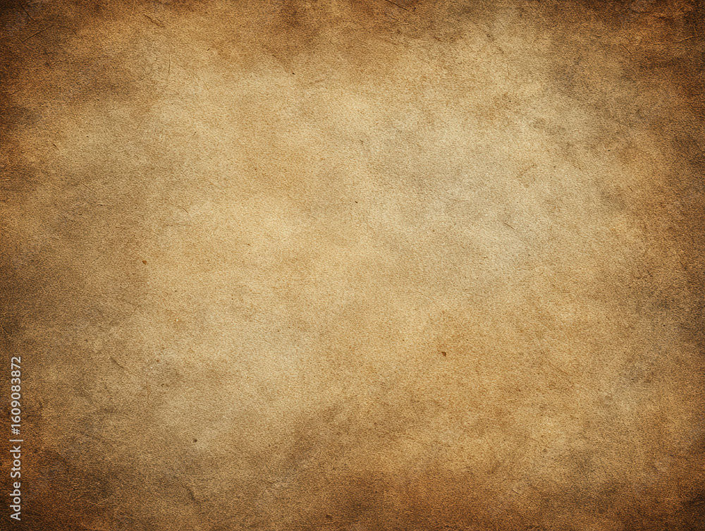 Fototapeta premium Antique-looking, square parchment background with subtle sepia tones and imperfections - AI-Generated