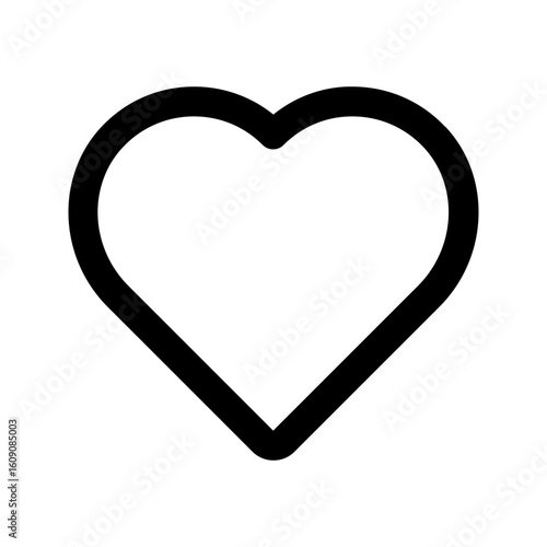 heart outline color icon