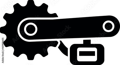 Bicycle crankset gear mechanism icon