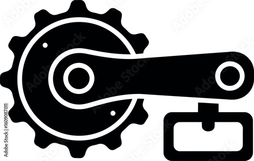 Bicycle crankset gear icon