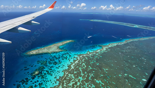 Le paysage merveilleux vu d'un avion