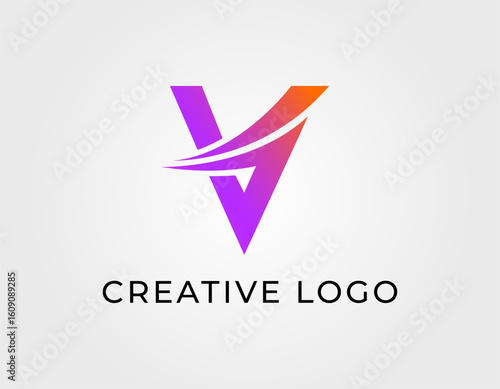 Creative letter V logo design, vector Free Download Creative letter V logo design, vector - GFXLoad