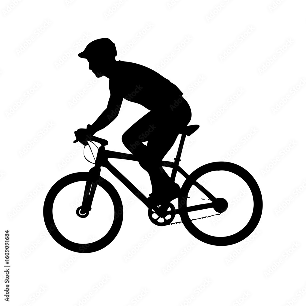 Mountain Biker Silhouette Vector – Cycling Rider Clipart Illustration Mountain Biker Silhouette Vector – Cycling Rider Clipart Illustration