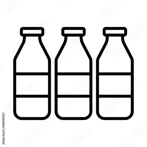 Milk bottle icon for apps and websites