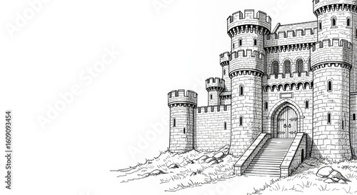 Exploring Ancient Ruins: The Mediaeval Fortress Architecture of Stone Towers and Old Castle Buildings