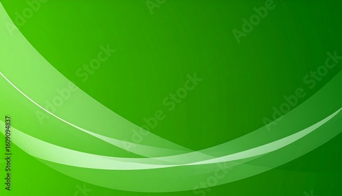 Abstract, vibrant green background with soft, flowing white curves