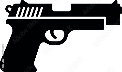 Silhouette of a handgun
