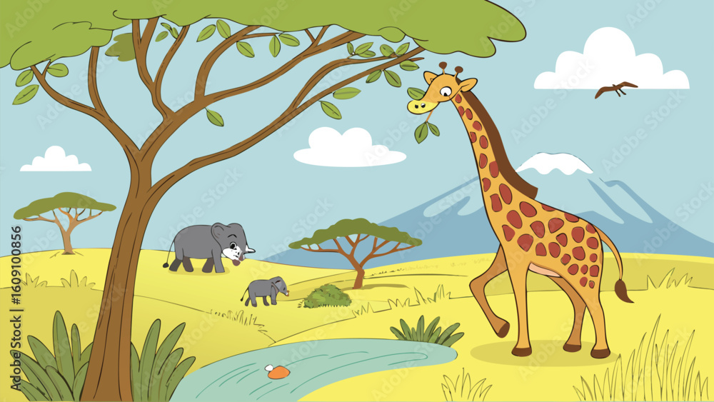 Fototapeta premium giraffe in the forest