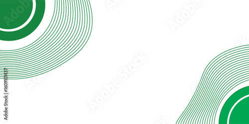 Astratto bianco e verde onde ampio sfondo banner abstrack