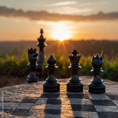 Wallpaper Mural chess on the beach Torontodigital.ca