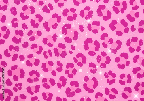 Soft pink glitter leopard pattern