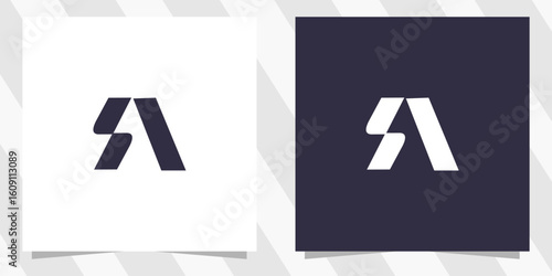 letter sa as logo design vector
