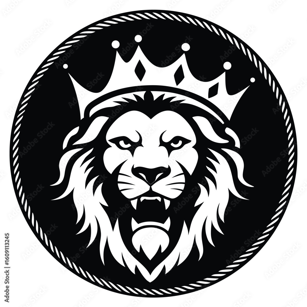Obraz premium lion head silhouette