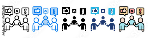 Complaint icon set multiple style collection