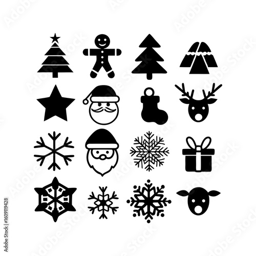 set of christmas bundle vector.