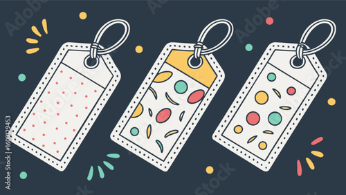 Cute price tags vector illustration for product sale promotion and retail store marketing and discount offer