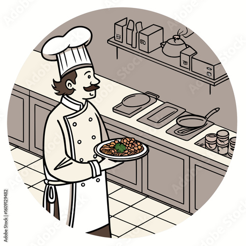 chef with pizza