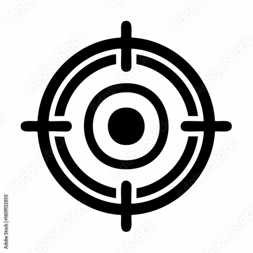 An emblematic representation of focus and precision, a stark, symmetrical bullseye centered against a clean canvas. A symbol of accuracy, a visual metaphor for setting and achieving goals.
