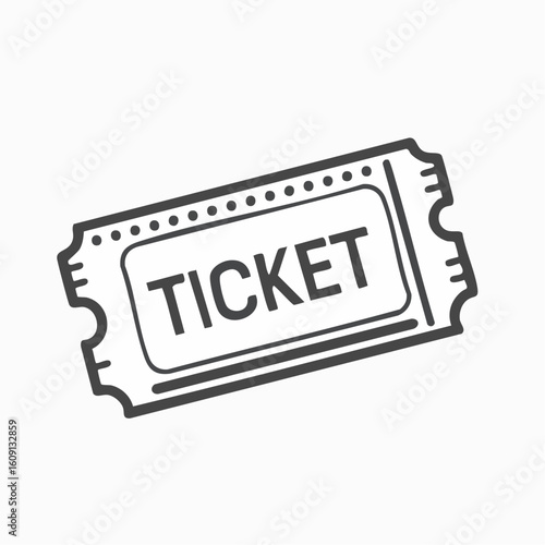A simple ticket design in a graphic resource, perfect for concepts related to access, events, travel, or entertainment.