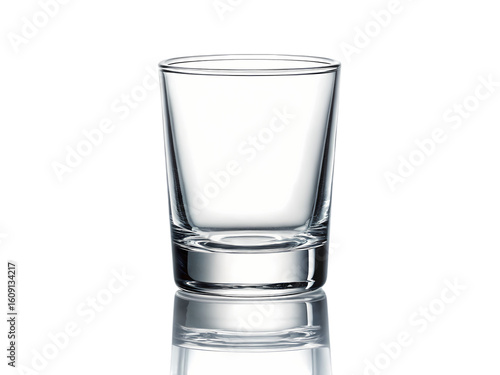 Wallpaper Mural Empty Shot Glass on White Background Crystal Clear Clarity on transparent background Torontodigital.ca