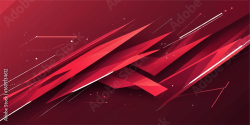 Glowing red lines form a futuristic, abstract pattern on a dark background, creating a vibrant digital wallpaper design