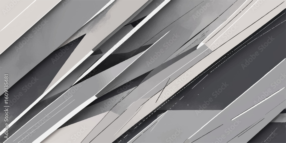 Obraz premium Geometric patterns and textures of steel, light, and lines create a modern, abstract metal business background for technology, interior design, or architecture